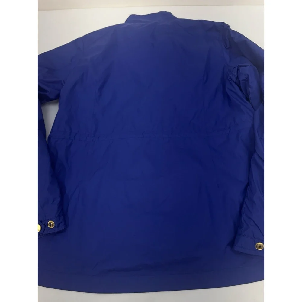 Peter Millar Women's Full Zip Lightweight Jacket Blue With Paisley Lining MEDIUM